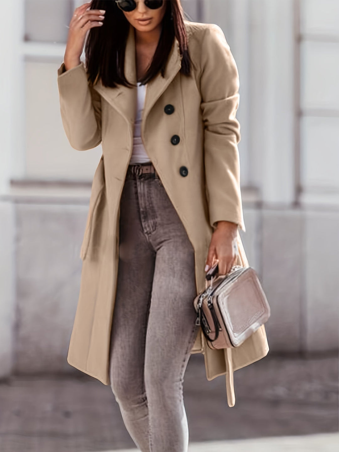 Trench-Coat Comprido Cintado para Mulher