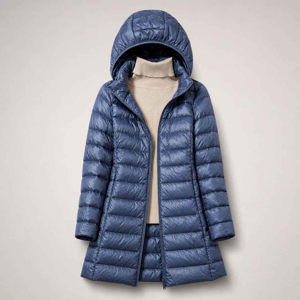 Veste D'hiver Matelassée Longue à Capuche Pour Femme