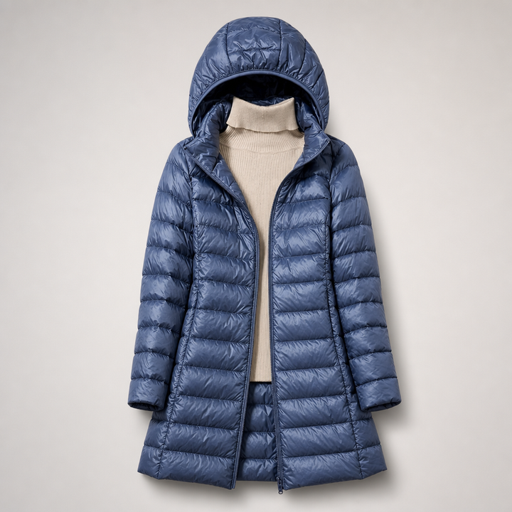 Veste D'hiver Matelassée Longue à Capuche Pour Femme