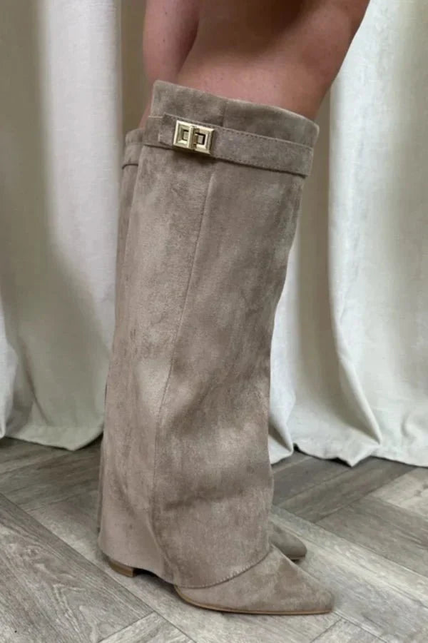 Bottes Hautes à Bout Pointu Pour Femme
