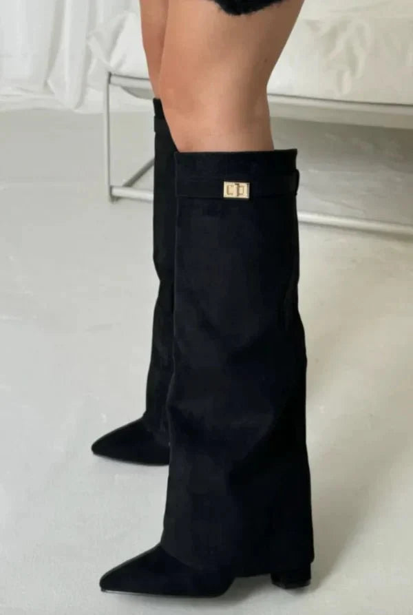 Bottes Hautes à Bout Pointu Pour Femme