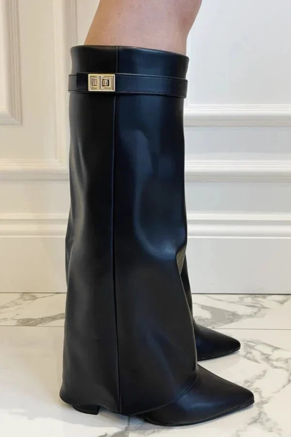 Bottes Hautes à Bout Pointu Pour Femme