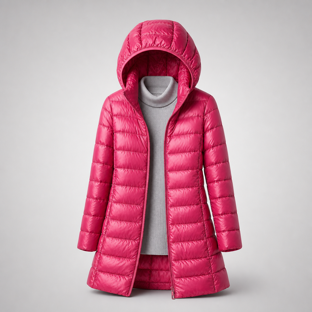 Veste D'hiver Matelassée Longue à Capuche Pour Femme