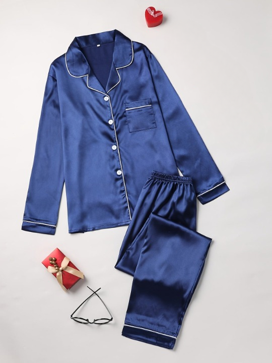 Ensemble Pyjama Chemise Boutonnée Femme