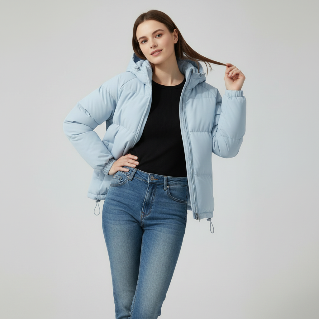 Warm Quilted Puffer Parka for Women
