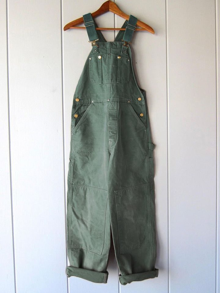 Women's Utility Cargo Jumpsuit with Adjustable Straps
