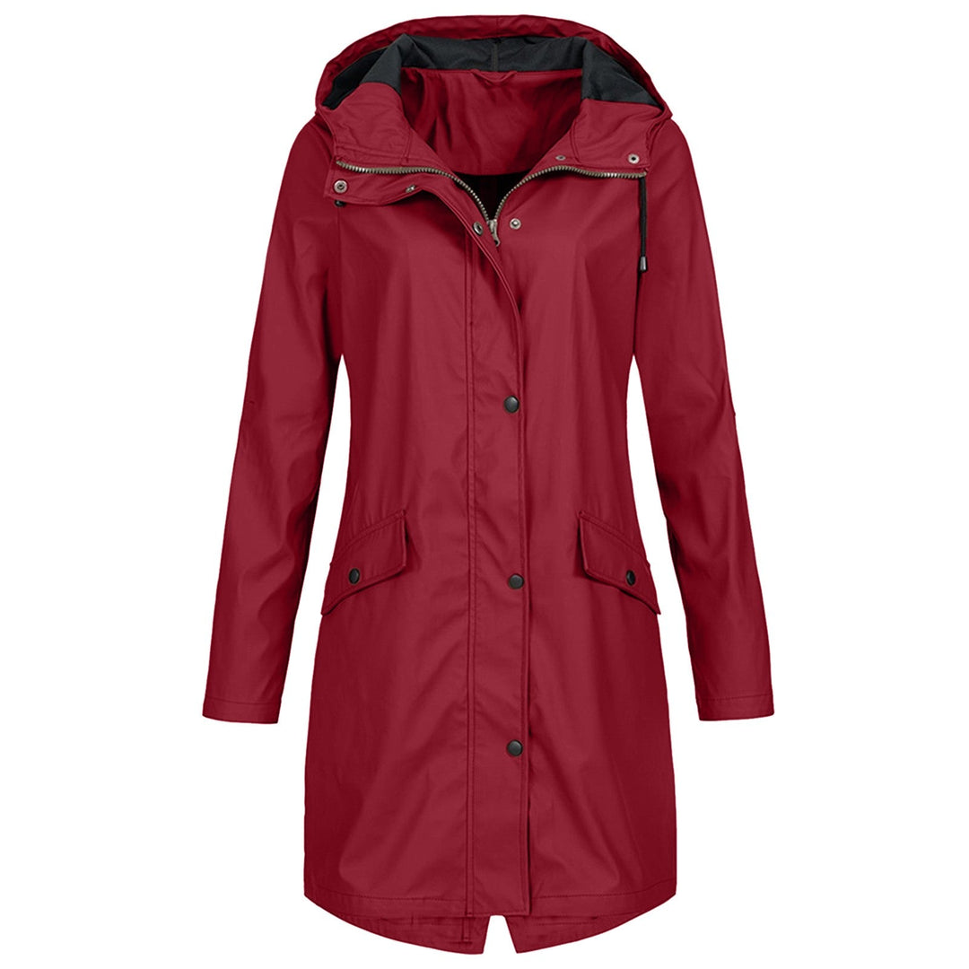 Imperméable Long à Capuche Pour Femme