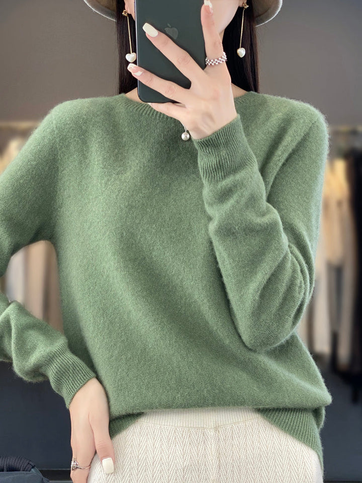 Women's soft-knit crew-neck sweater