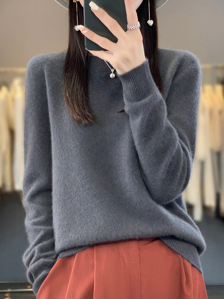 Women's soft-knit crew-neck sweater