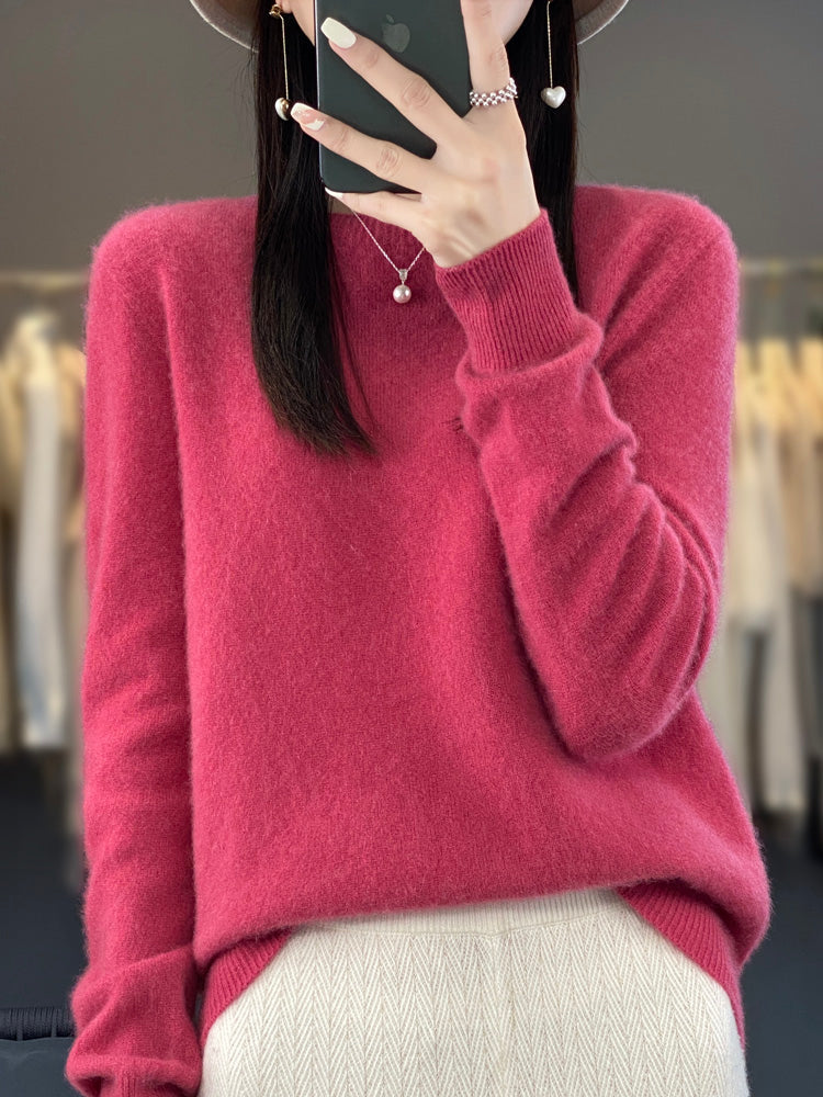 Women's soft-knit crew-neck sweater