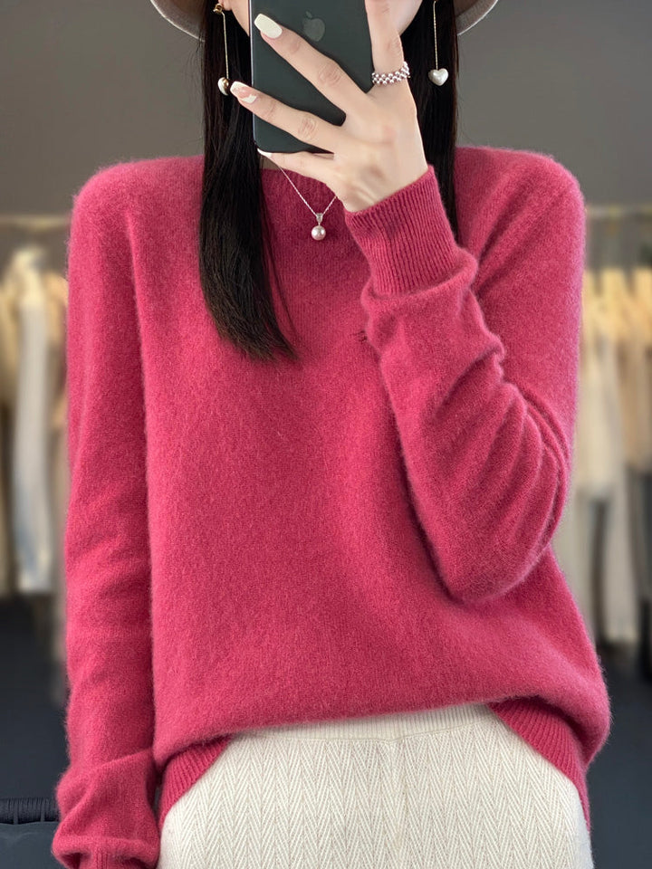 Women's soft-knit crew-neck sweater