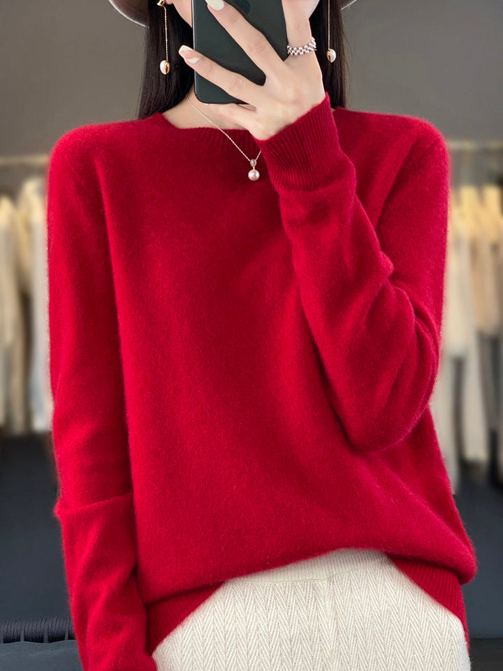 Women's soft-knit crew-neck sweater