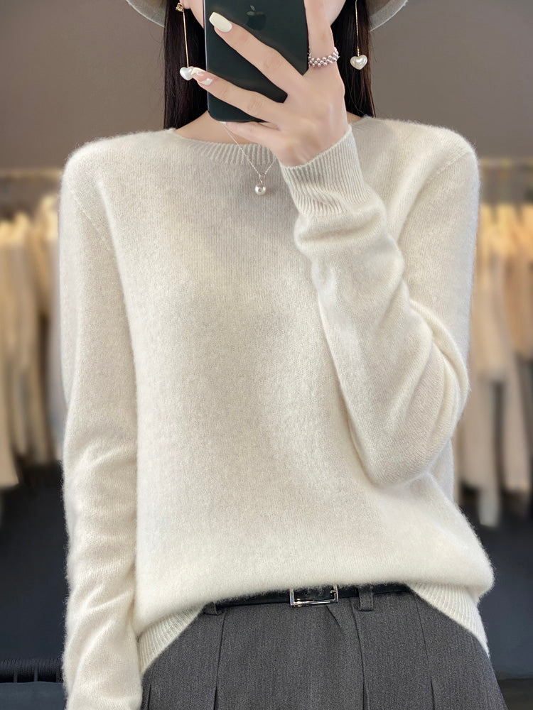 Women's soft-knit crew-neck sweater