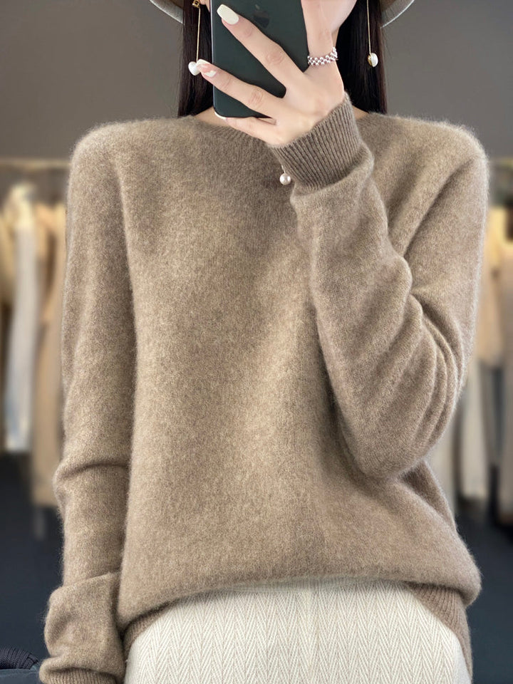 Women's soft-knit crew-neck sweater