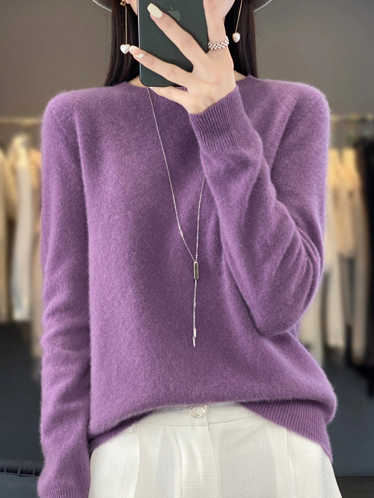 Women's soft-knit crew-neck sweater