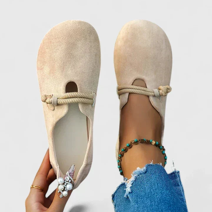 Mocassins Plates Style Babies Pour Femme Avec Nœud