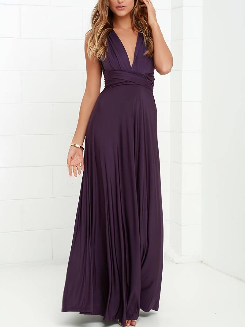 Robe Maxi Femme Asymétrique Une Épaule Soirée