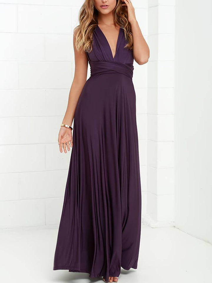 Robe Maxi Femme Asymétrique Une Épaule Soirée