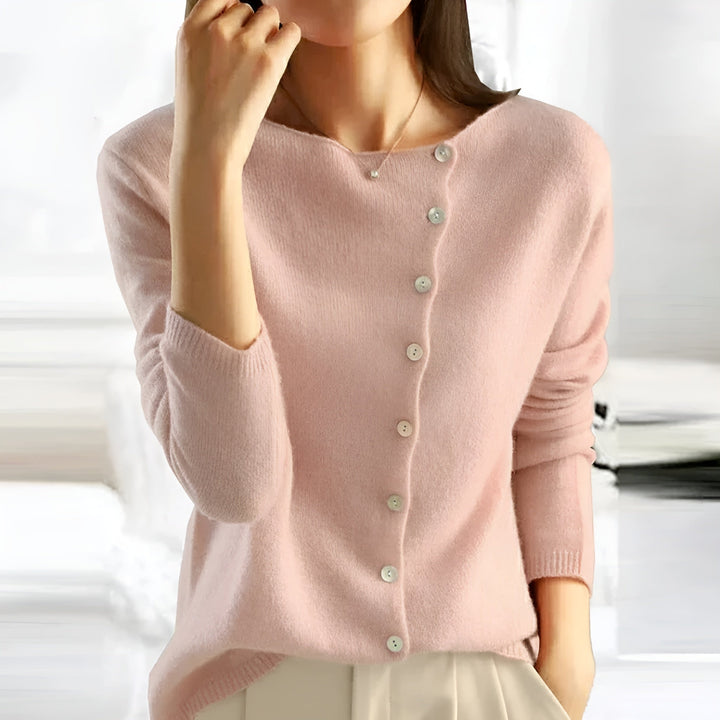 Women's Buttoned V-Neck Cardigan