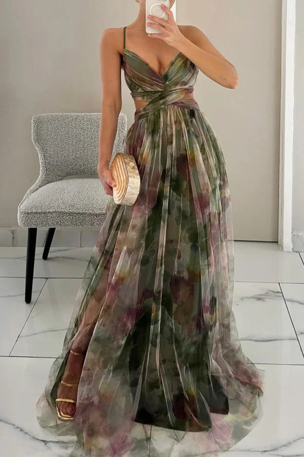 Robe Longue Femme Superposée Sans Manches