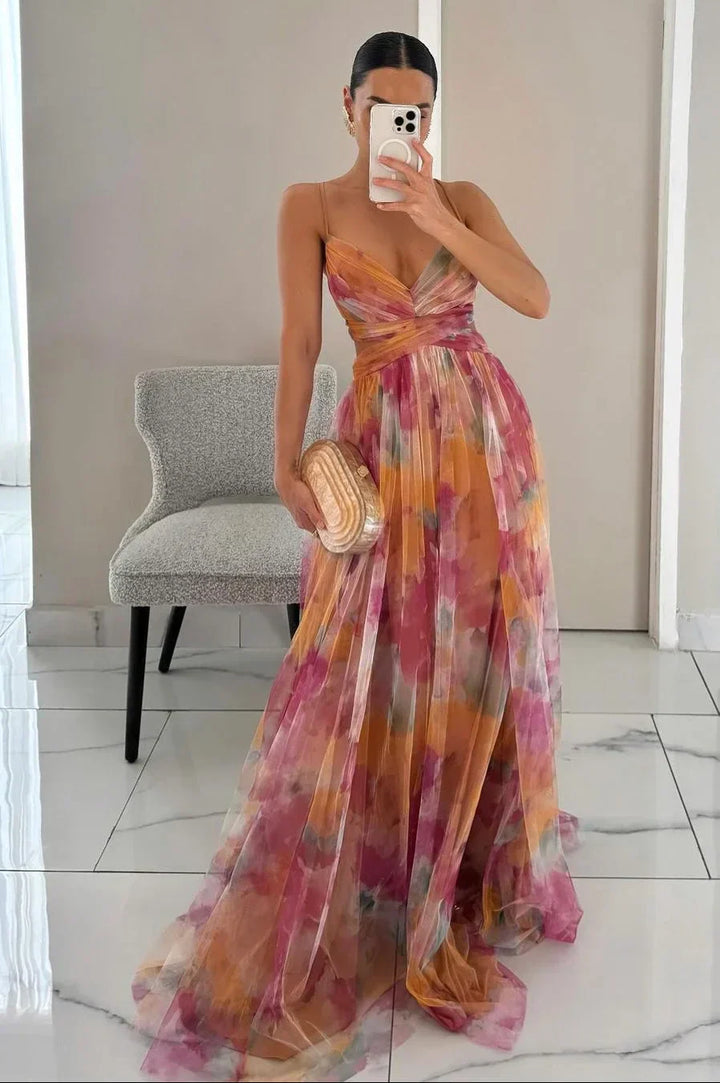 Robe Longue Femme Superposée Sans Manches