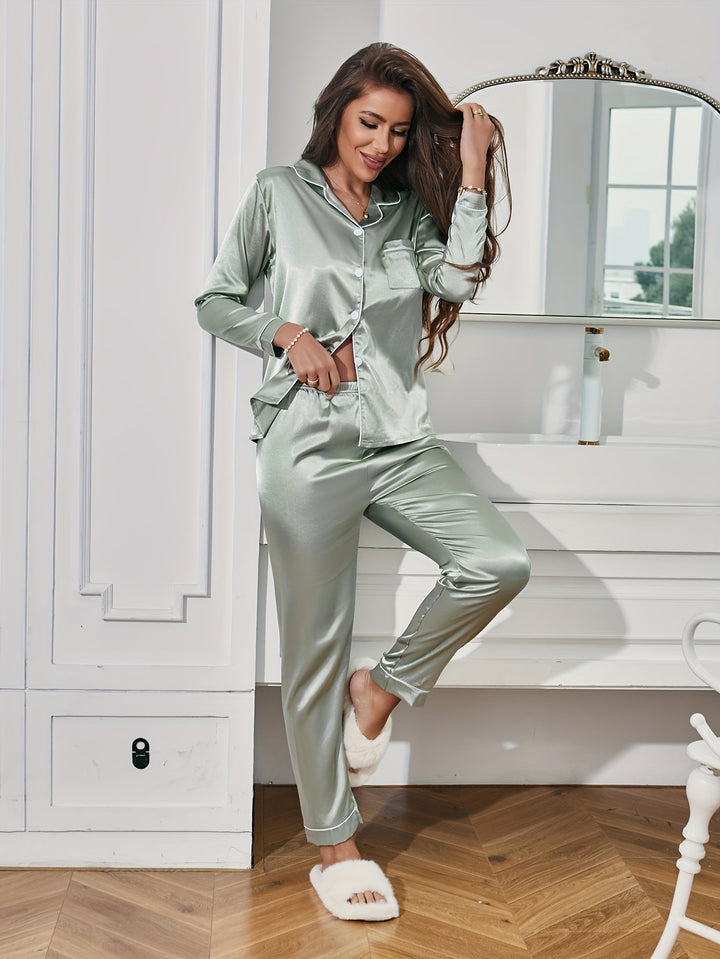 Ensemble Pyjama Chemise Boutonnée Femme