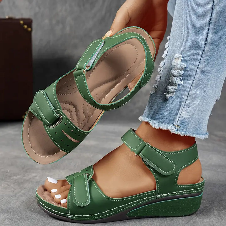 Sandales Compensées Ergonomiques Ajustables Femme