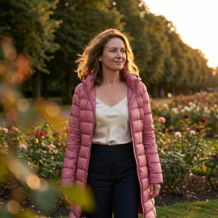 Veste D'hiver Matelassée Longue à Capuche Pour Femme