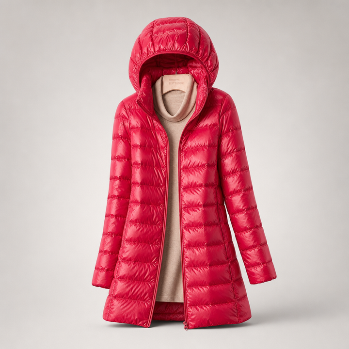 Veste D'hiver Matelassée Longue à Capuche Pour Femme