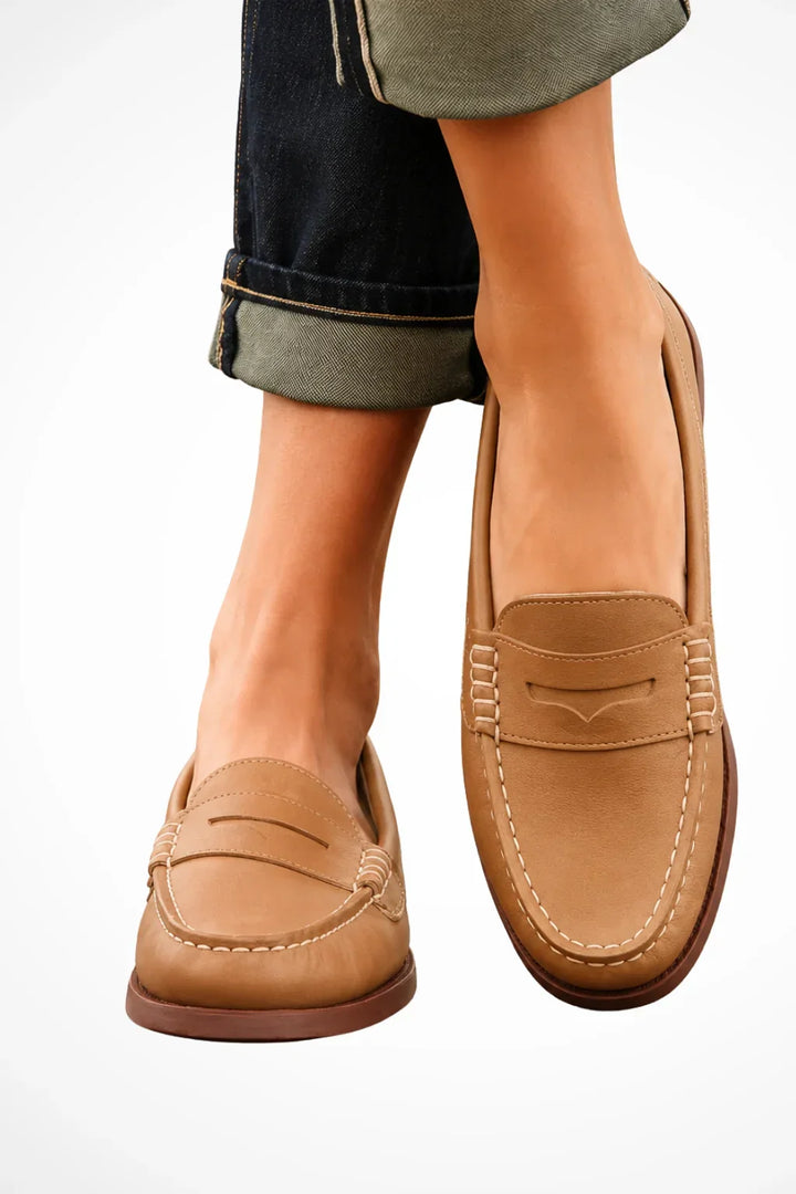 Klassiska loafers i läder för herrar