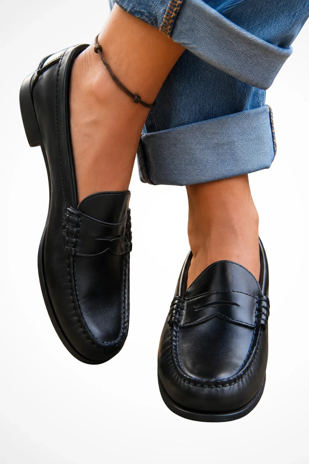 Klassiska loafers i läder för herrar