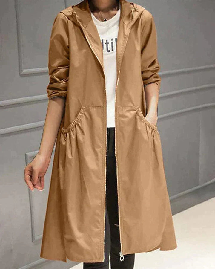 Mid-Length Waterproof Raincoat for Women