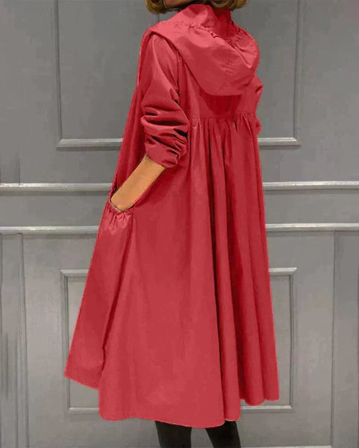 Mid-Length Waterproof Raincoat for Women