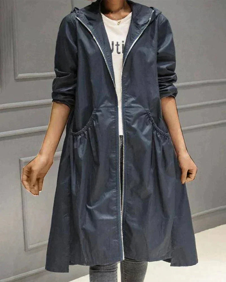 Mid-Length Waterproof Raincoat for Women