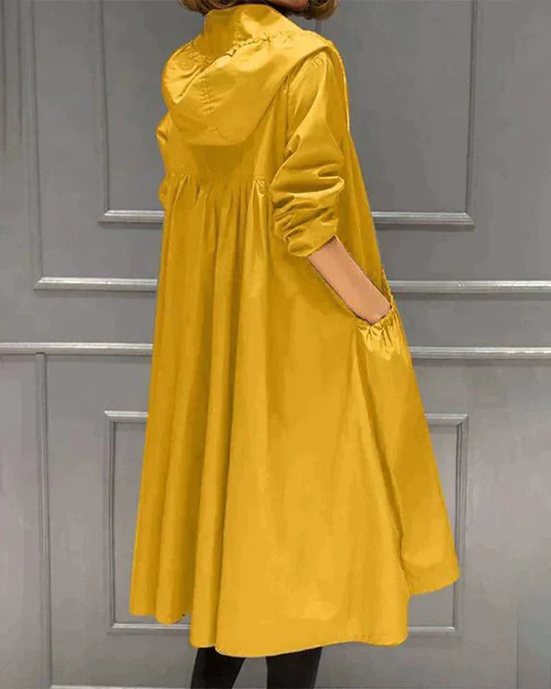 Mid-Length Waterproof Raincoat for Women