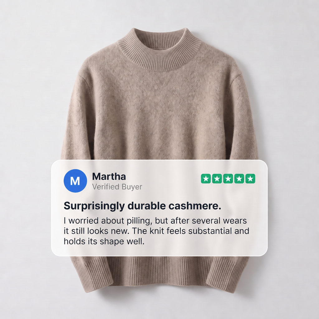 Maglione classico da donna a collo alto in morbida maglia a coste
