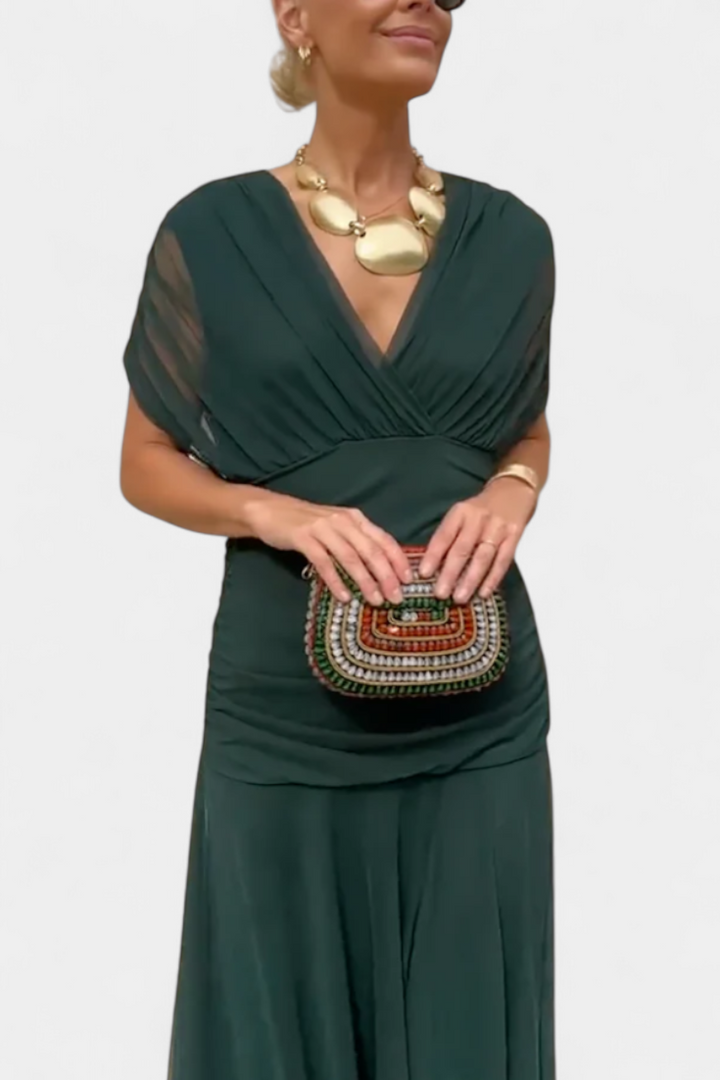 Robe Longue Fluide Femme Épaules Dégagées Soirée