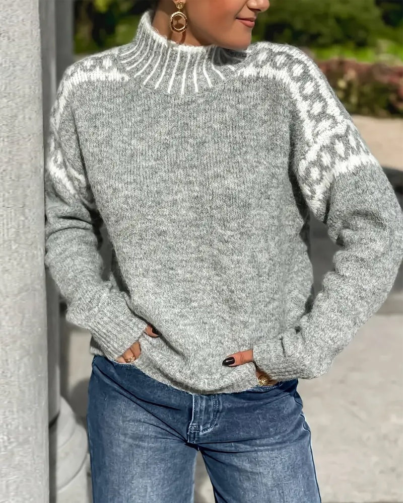 Comfortable Women's Winter Jacquard Pullover
