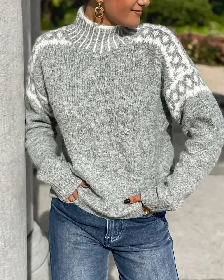 Comfortable Women's Winter Jacquard Pullover