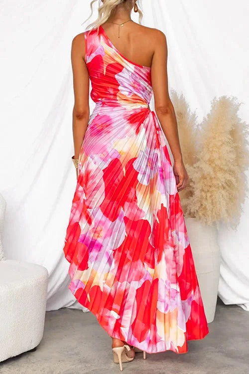 Robe Longue Fleurie Femme Épaule Dénudée