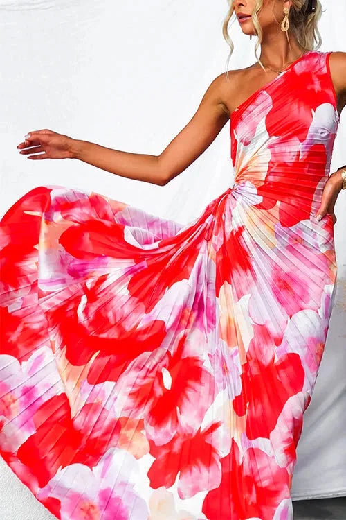Robe Longue Fleurie Femme Épaule Dénudée