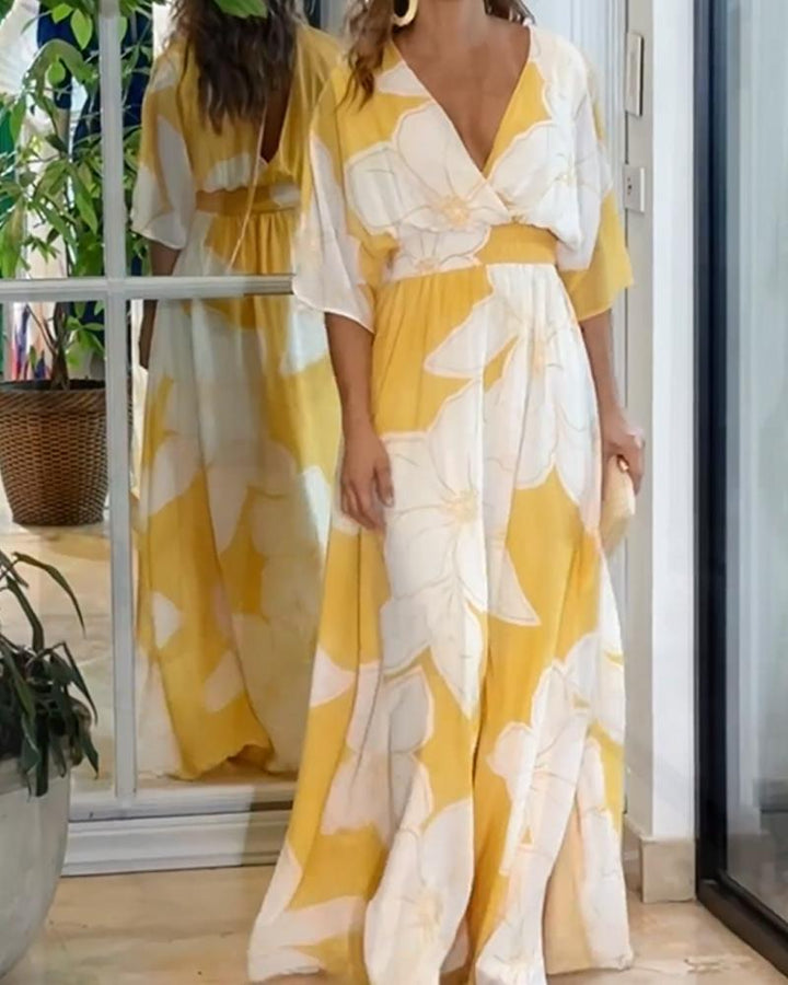Robe Midi Fleurie Femme Été