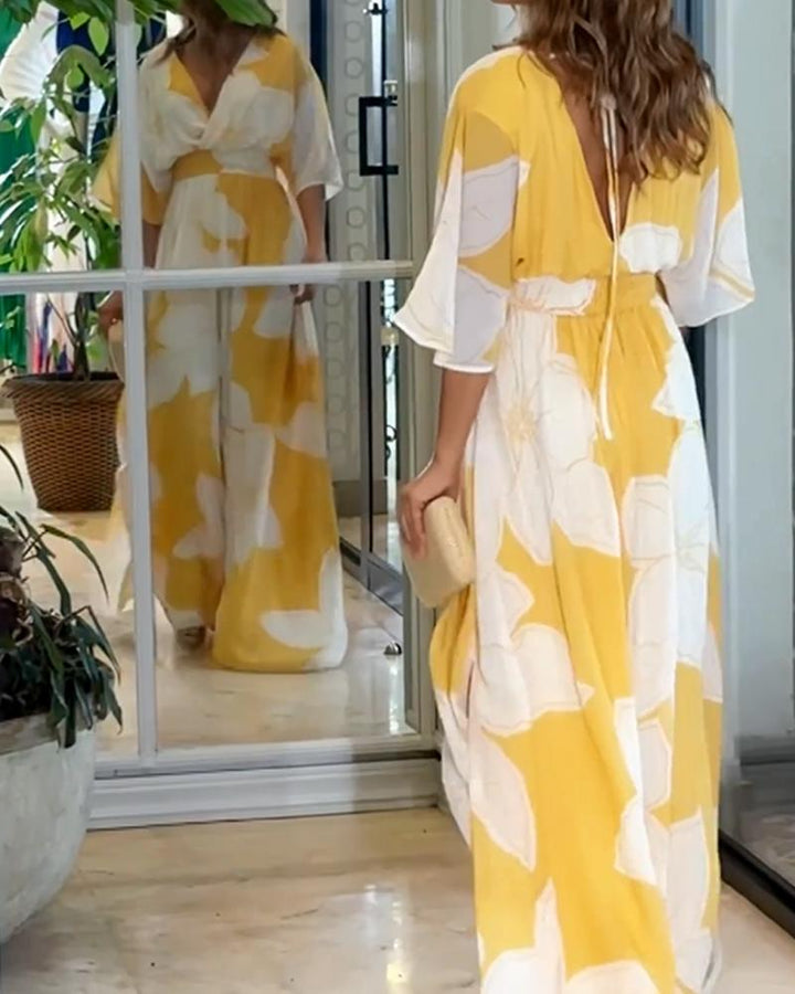 Robe Midi Fleurie Femme Été