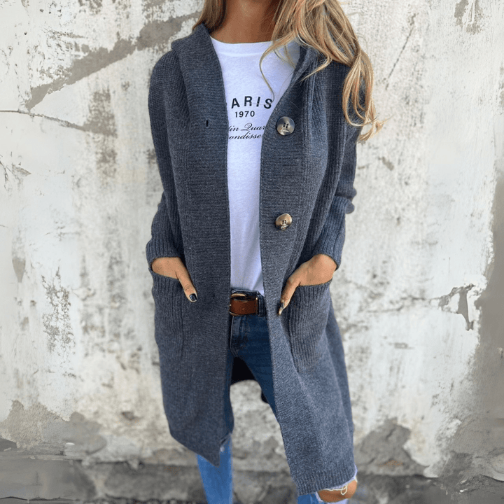 Cardigan Long En Maille Ouvert Sur Le Devant Pour Femme