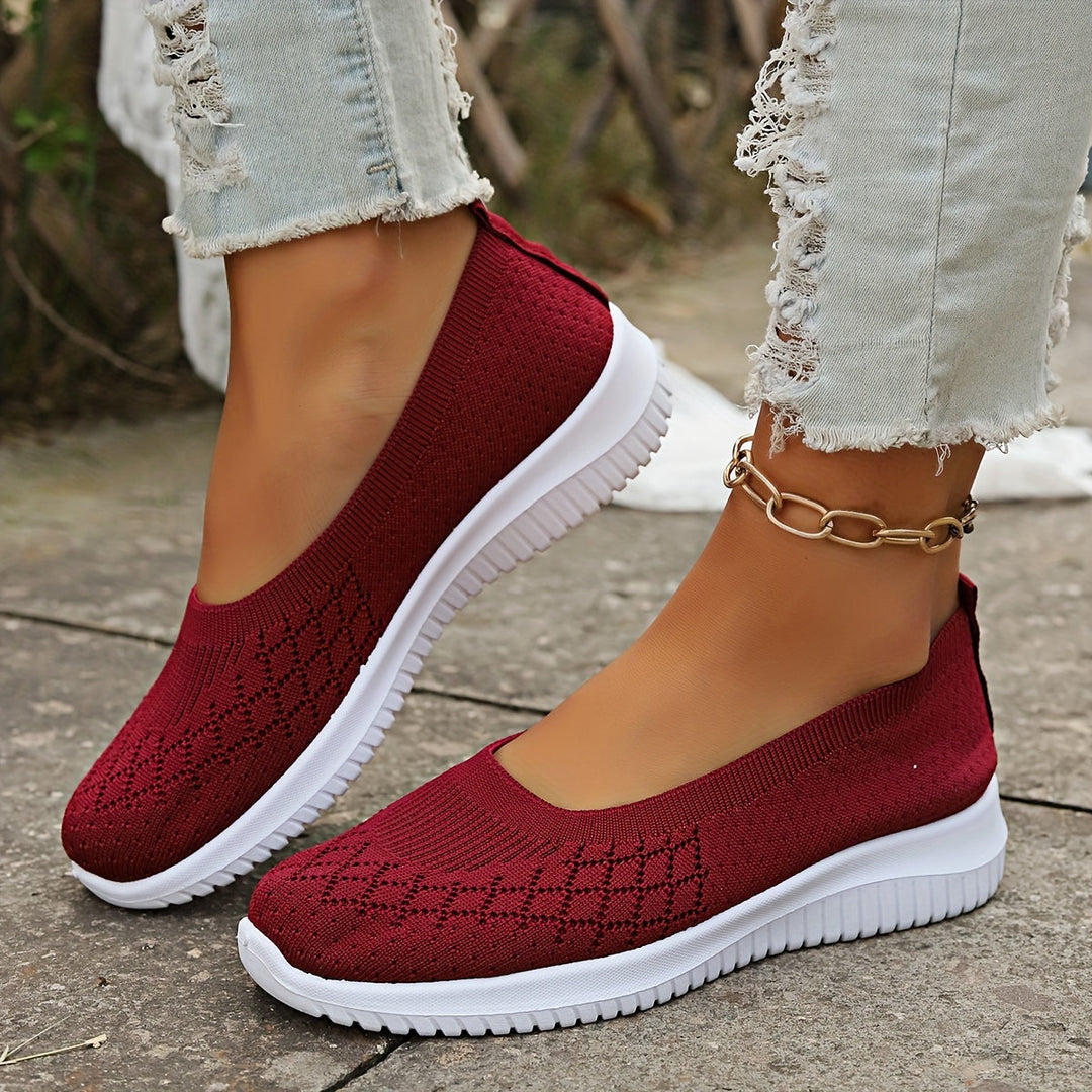 Sneakers Slip-On Femme Confort Respirant
