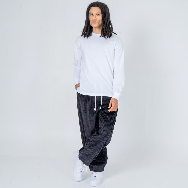 Pantalon Large en Velours Côtelé Pour Homme Coupe Décontractée