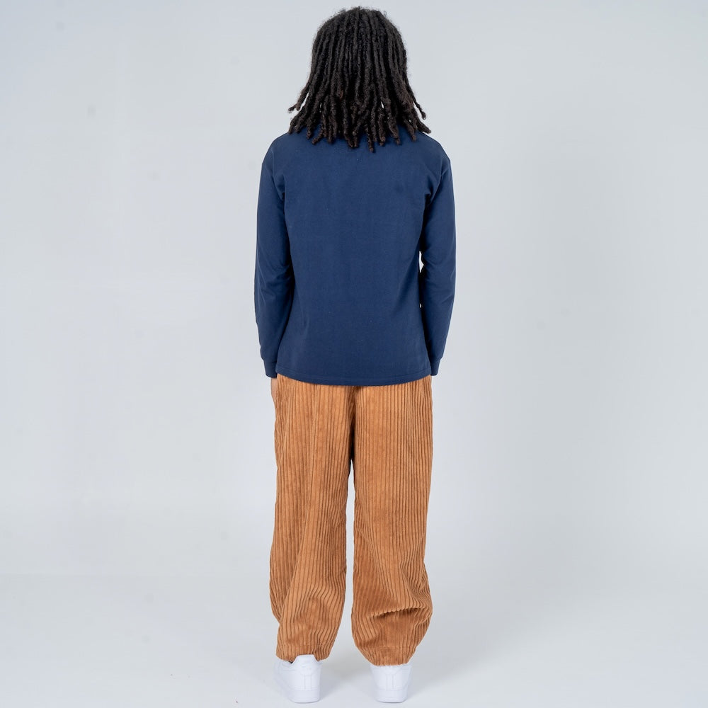 Pantalon Large en Velours Côtelé Pour Homme Coupe Décontractée