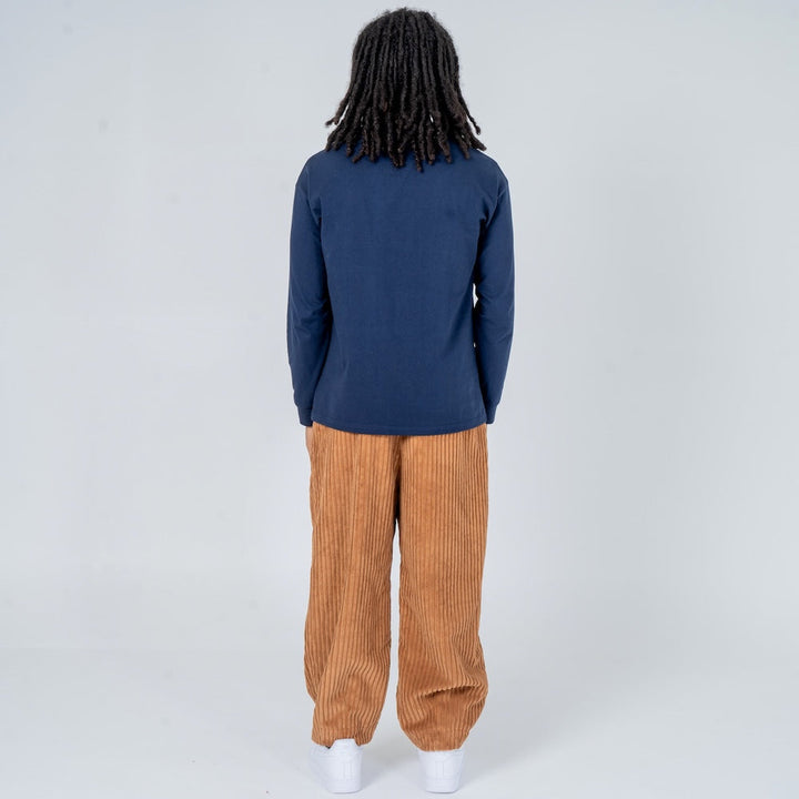 Pantalon Large en Velours Côtelé Pour Homme Coupe Décontractée