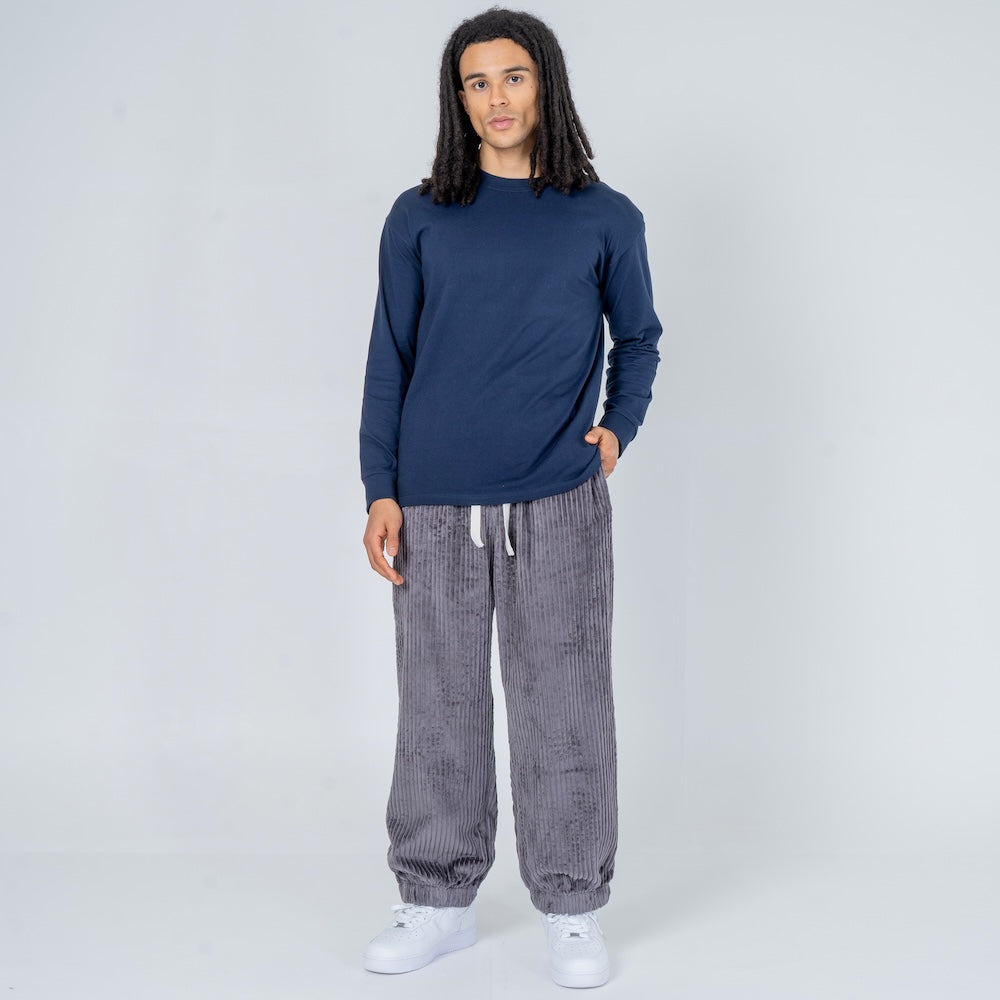 Pantalon Large en Velours Côtelé Pour Homme Coupe Décontractée