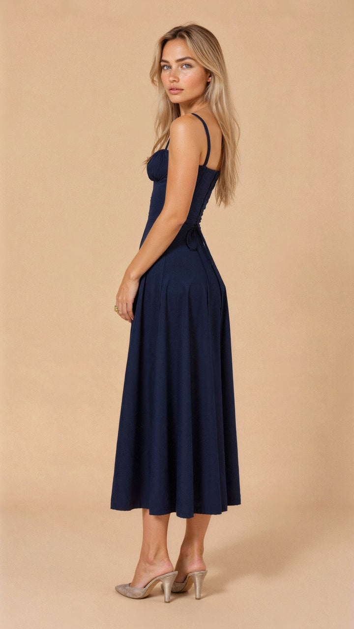 Robe Midi Corsetée Femme